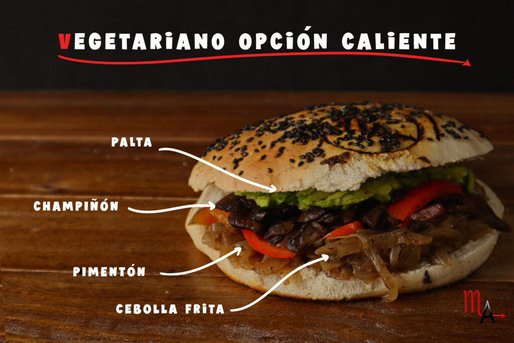 16 vegetariano opcion caliente