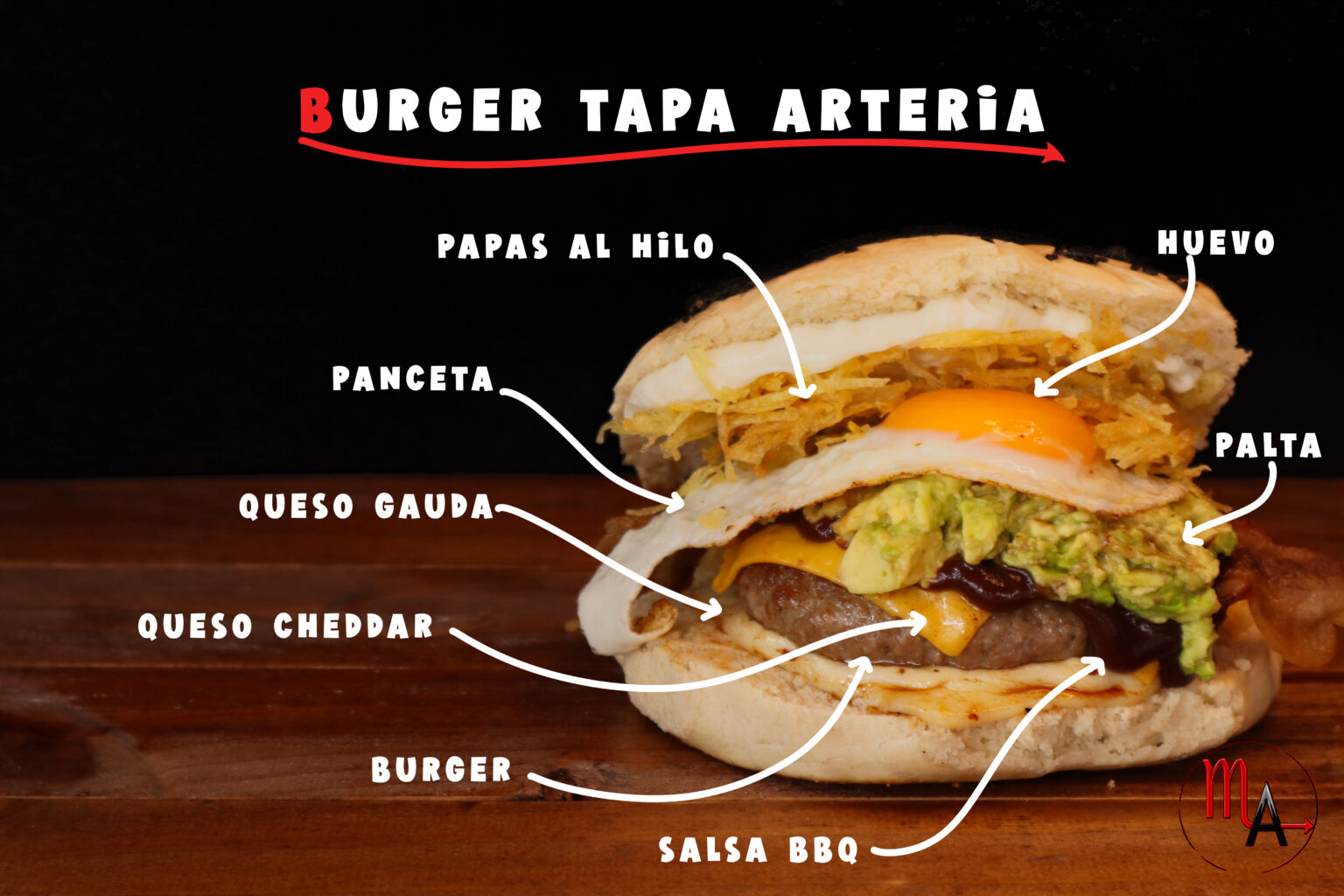 4 Burger tapa arteria